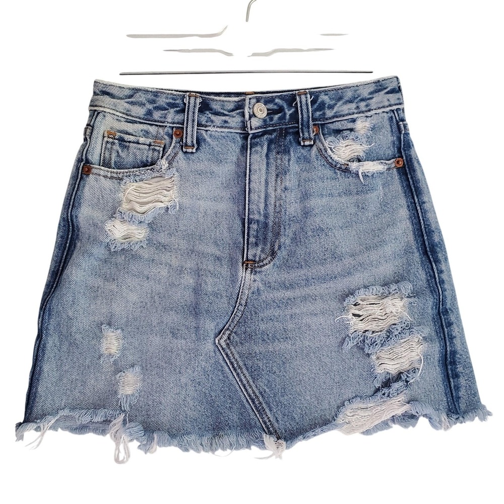 Abercrombie & Fitch Skirt Womens 25 0 Blue Zoe Natural Rise Vintage A-Line Denim